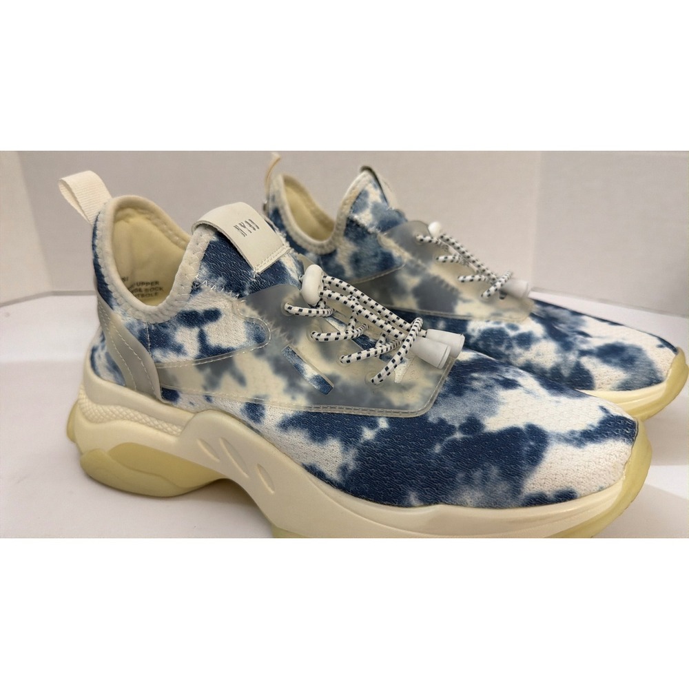 Steve Madden Myles Blue White Tie Dye Chunky Platform Sneakers Womens 8M - Picture 4 of 10